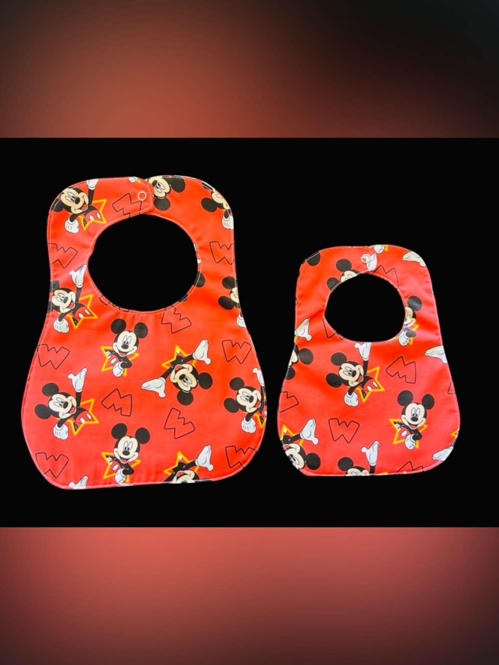 Mickey Mouse set of Baby Bibs